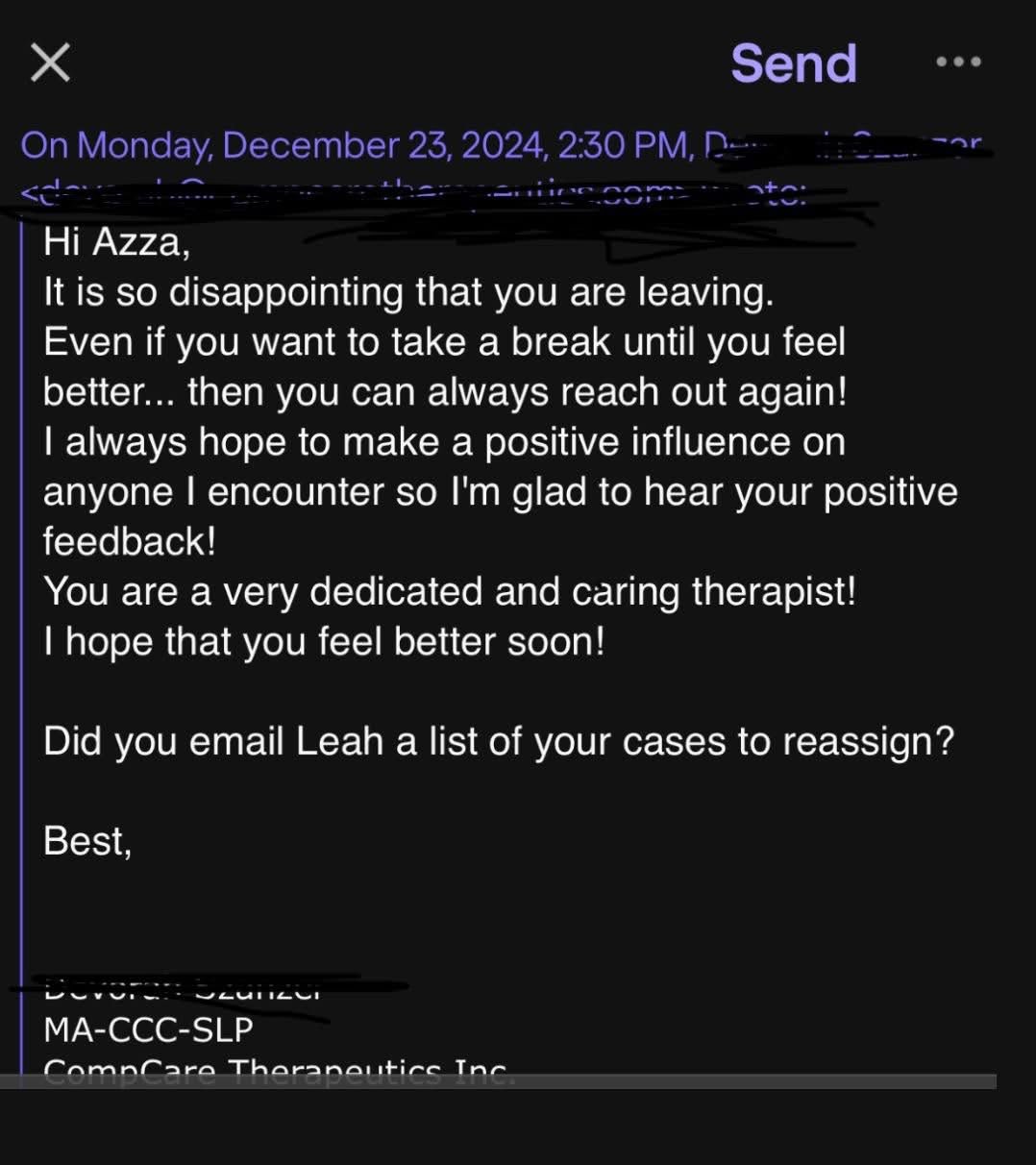 Family testimonial